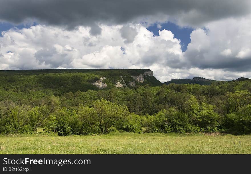 Green vale in Crimea Ukraine