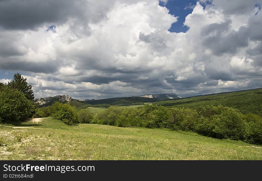 Green vale in Crimea Ukraine