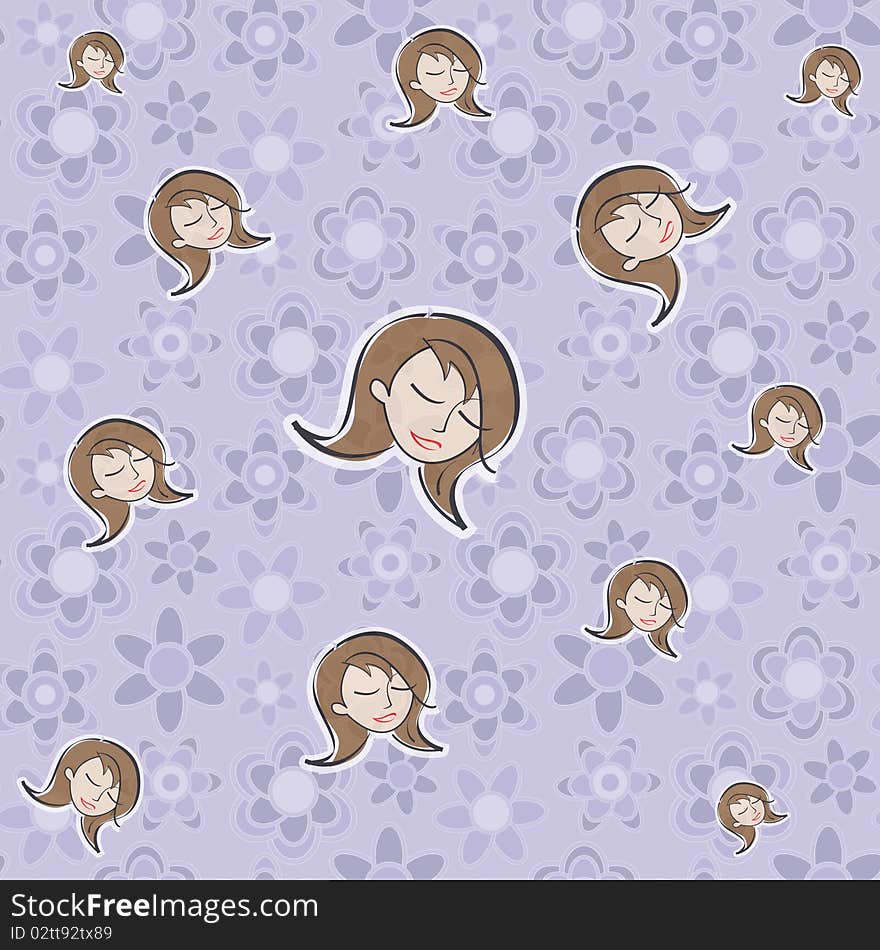 Pattern background of face of a woman