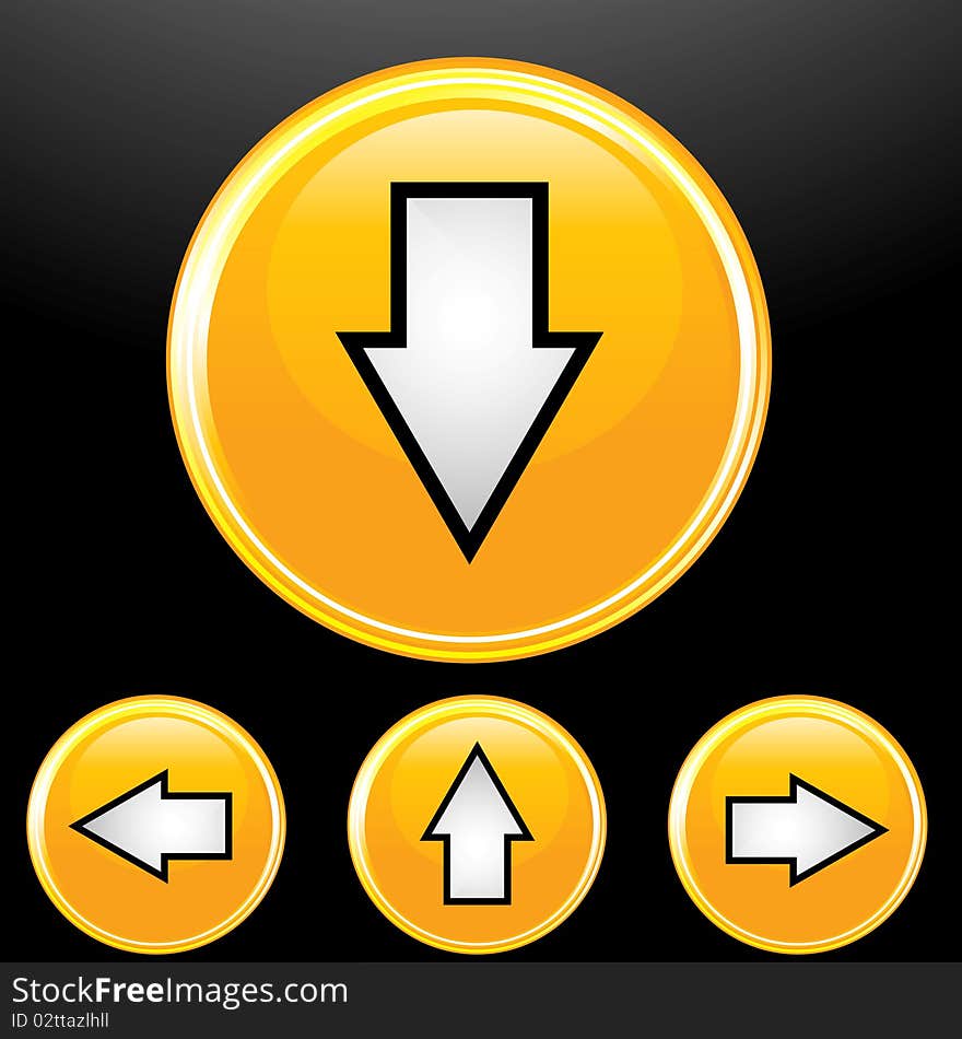 Illustration of set of icon of arrow in different direction. Illustration of set of icon of arrow in different direction