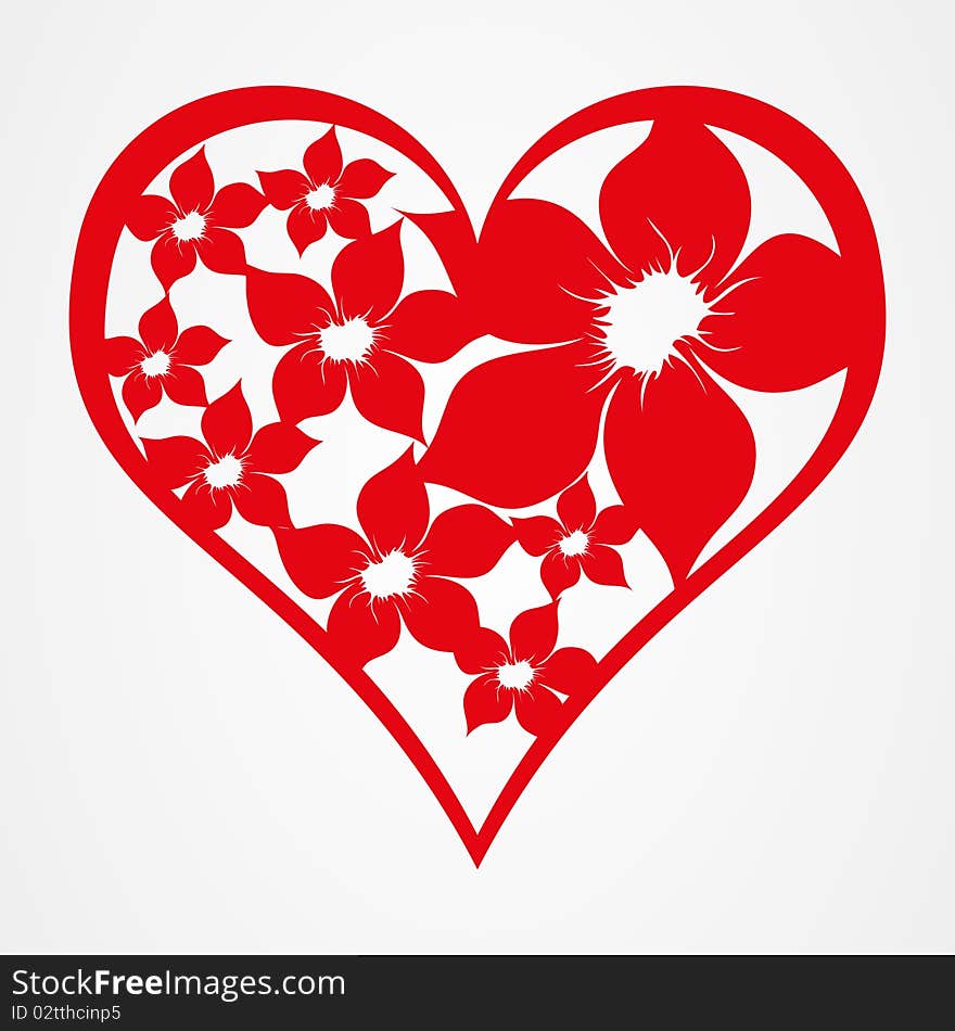 Stylish background with hearts on gray (vector iilustration)