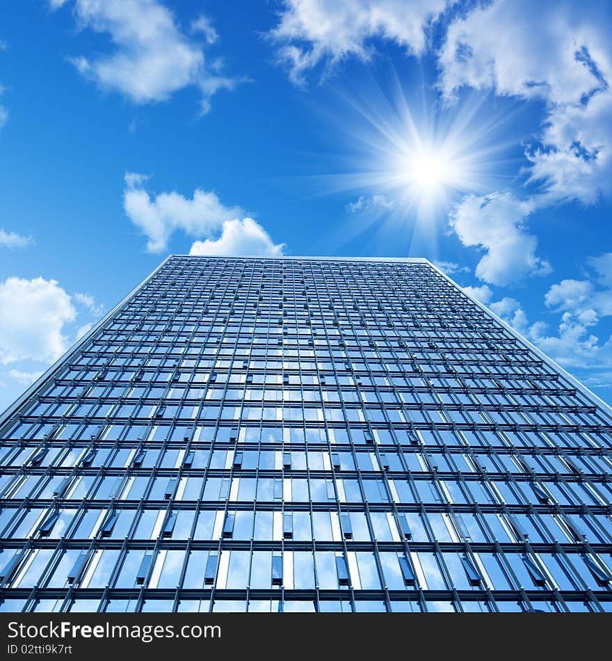 Ray in a modern building