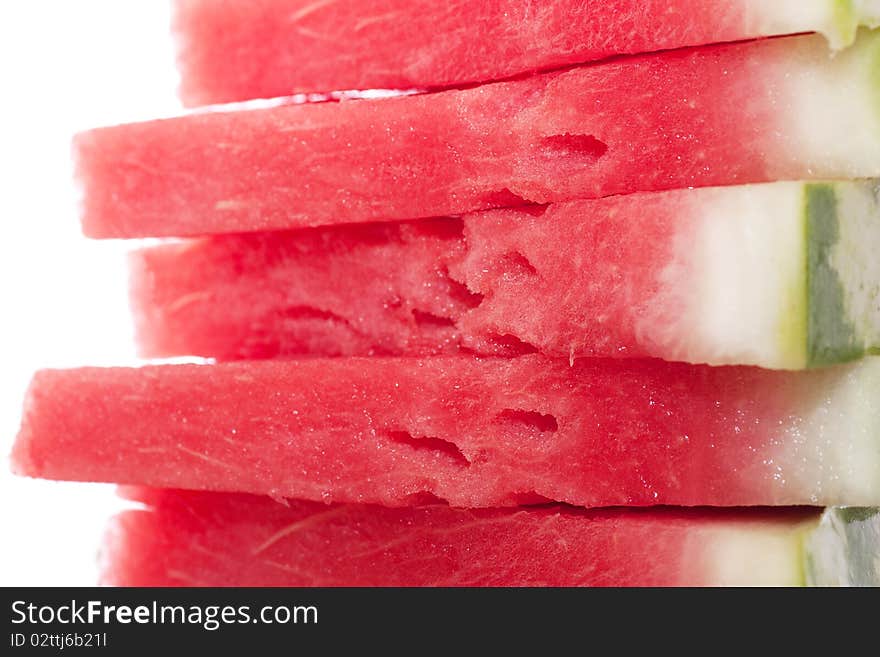 Fresh slices of watermelon