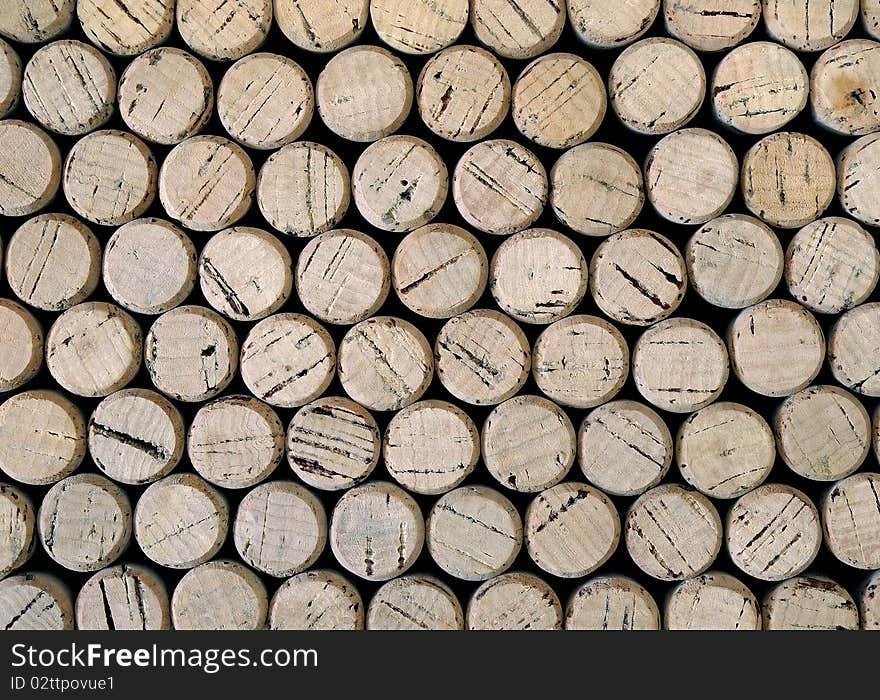 Stacked and patterned bottle corks