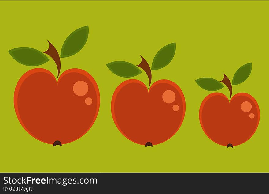 Vintage red apples