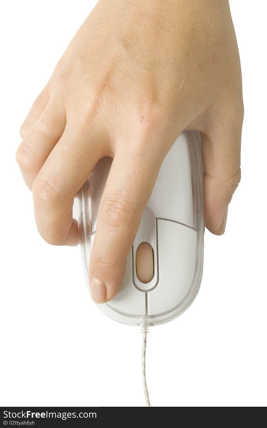 Computer mouse in hand