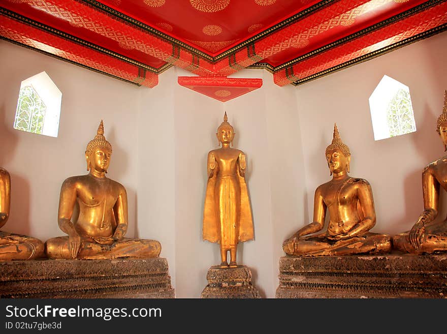 Buddha at Prachetuphon temple Thailand Gold buddha.