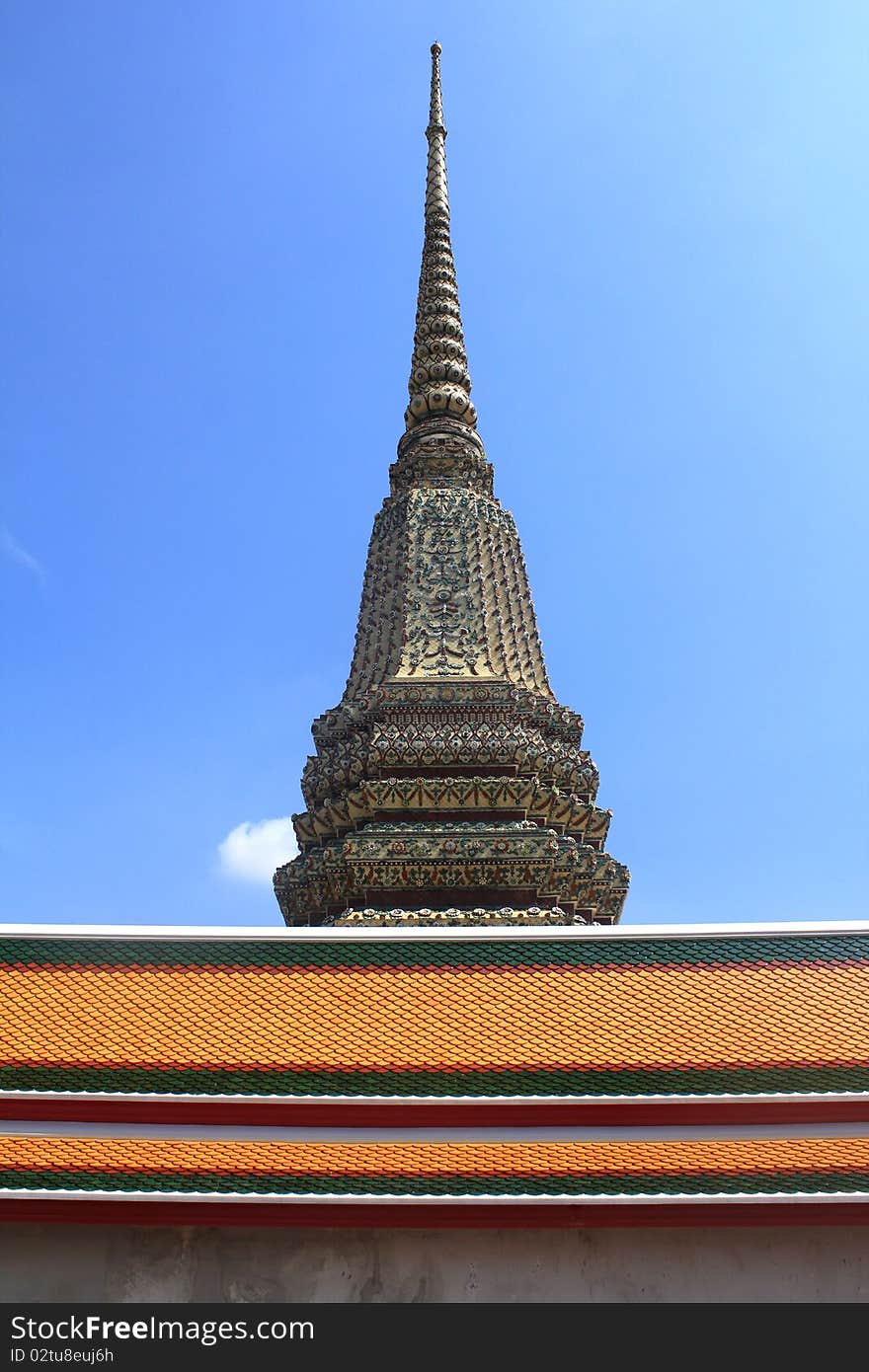 Temple Under A Blue Sky in Bangkok