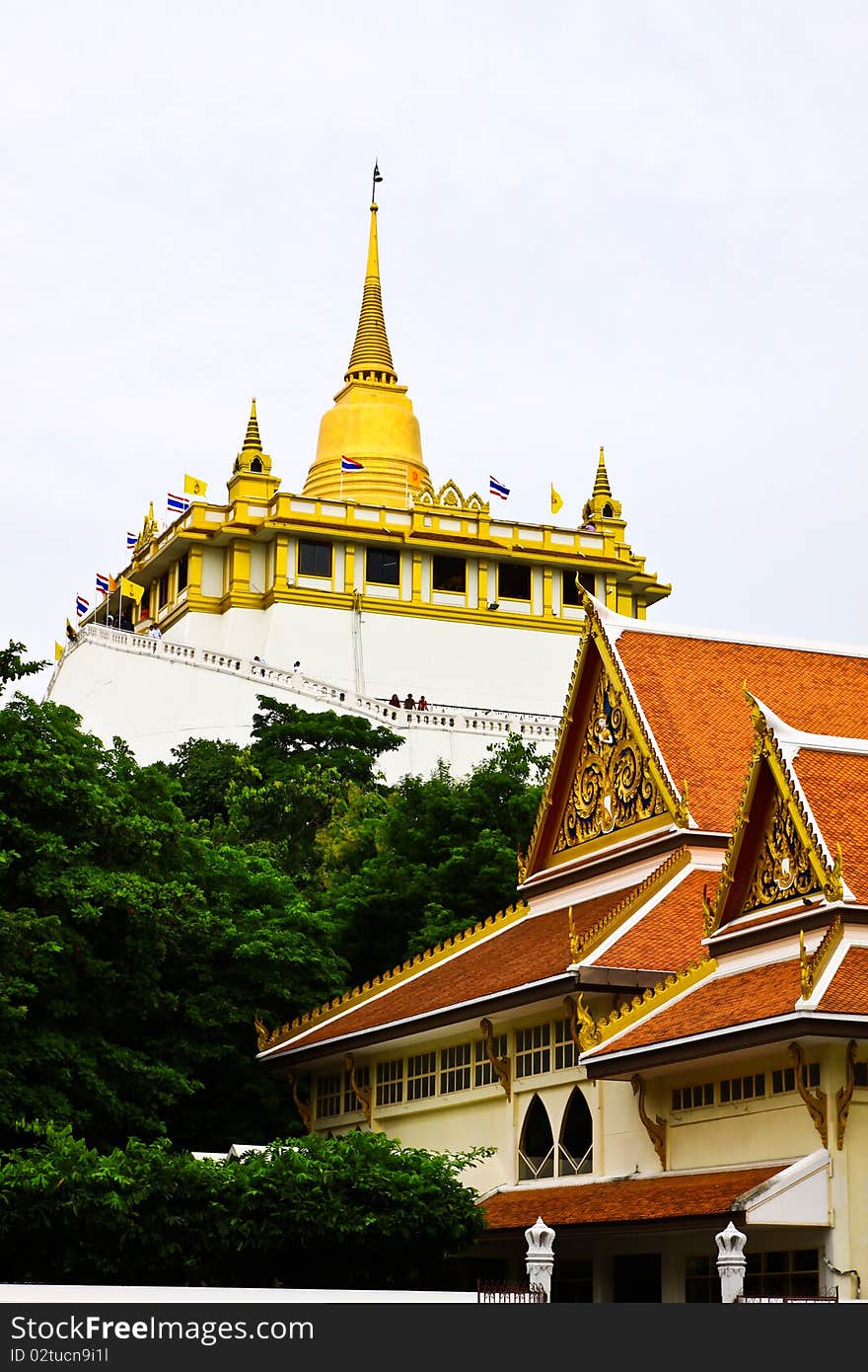 Pho khao thong temple,bangkok thailand