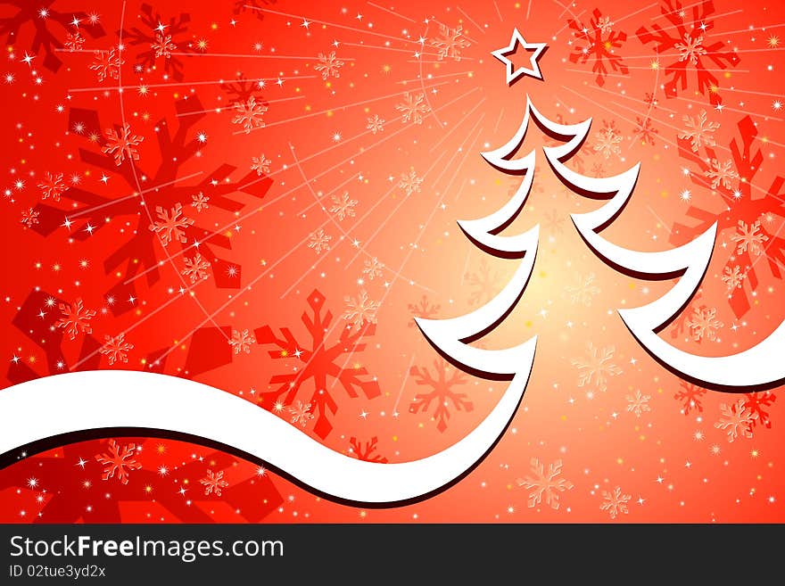 Graphic illustration of Christmas Tree