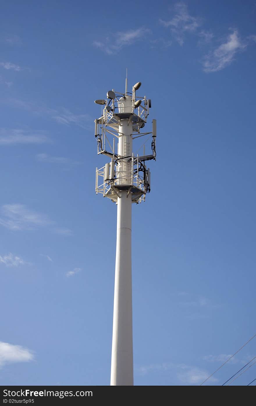 Lot of transmission antennas GSM in Poland