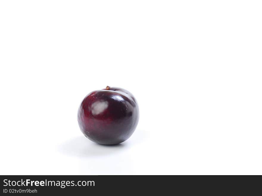 Plum Isolated On White