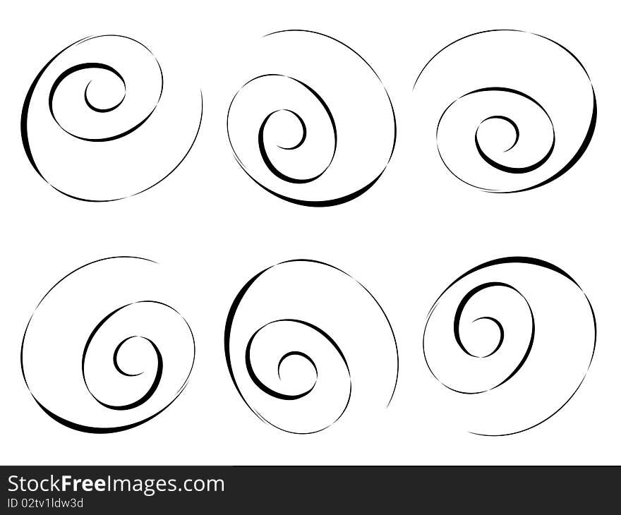 White background with black swirley shapes. White background with black swirley shapes