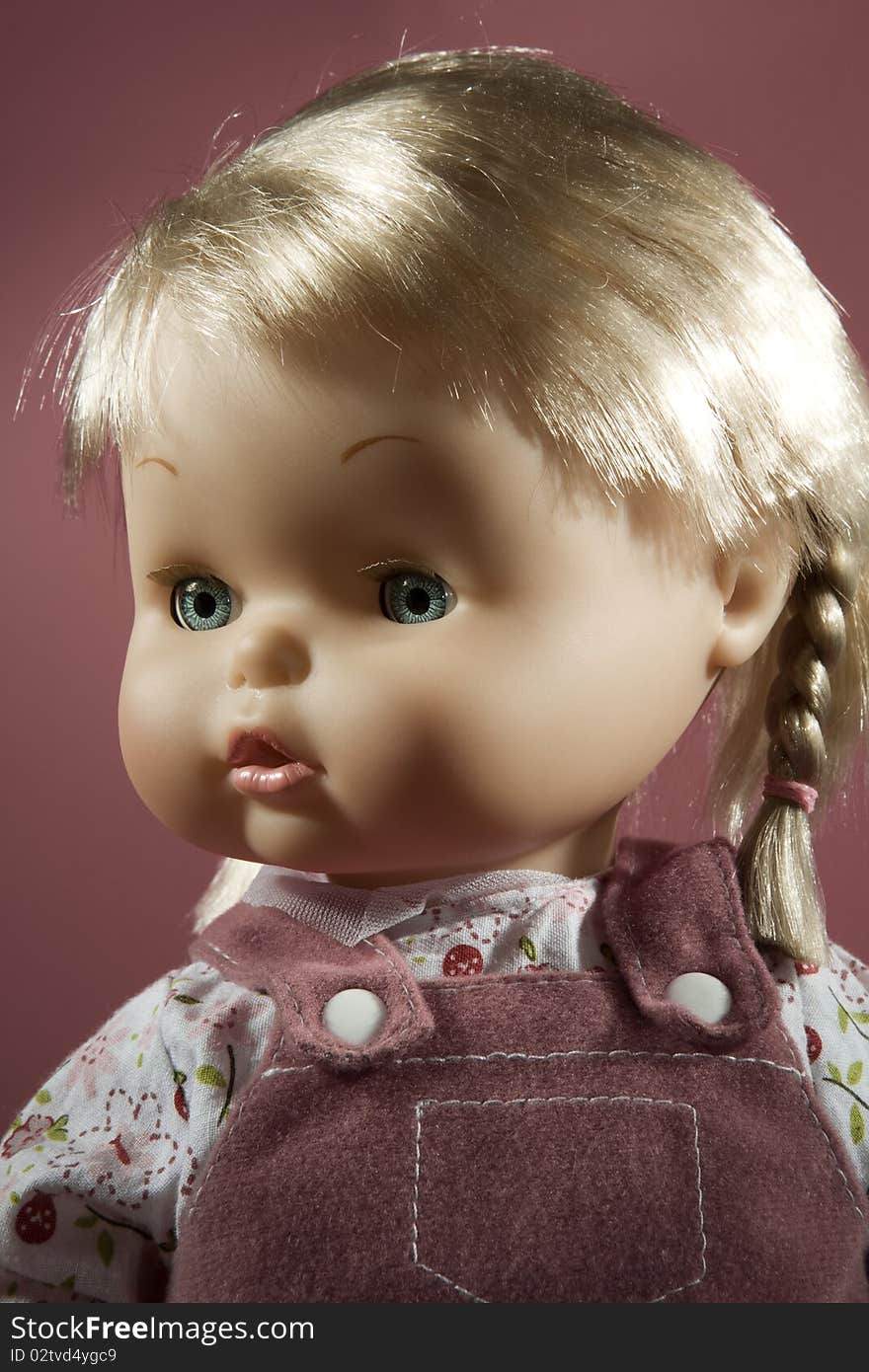 Blonde Baby Girl Doll Looking Lfet