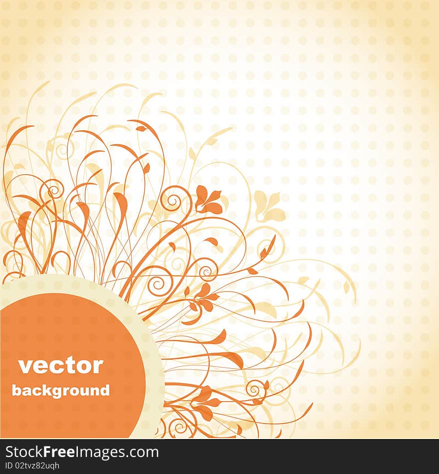 Abstract Floral Background.Vector Card