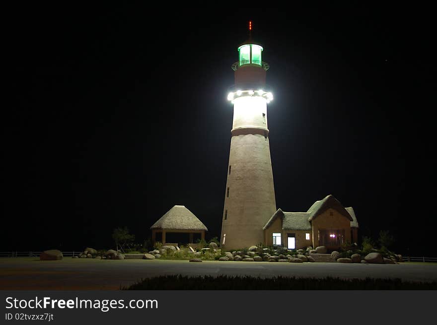 Lighthouse Navigation Night view
Thatched cottage