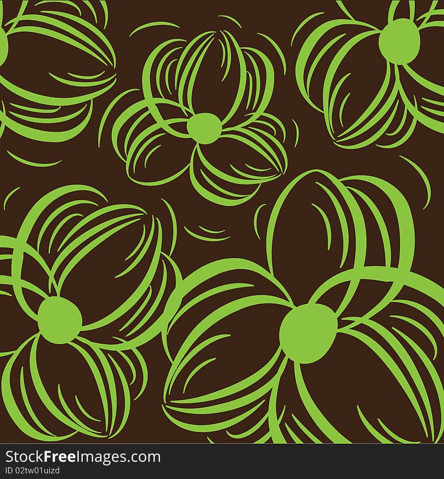 Beautiful retro flowers in shades. Beautiful retro flowers in shades