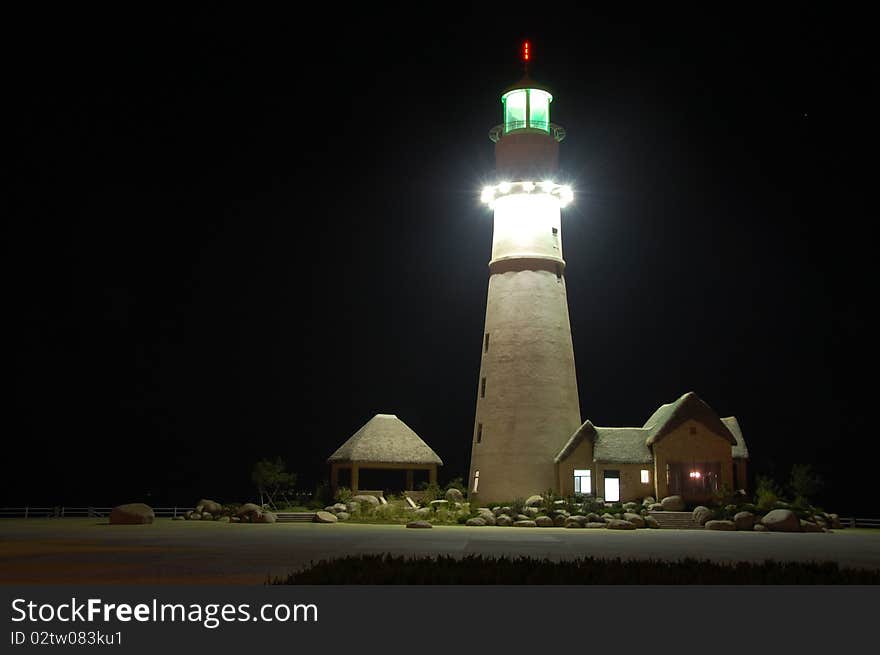 Lighthouse Navigation Night view
Thatched cottage