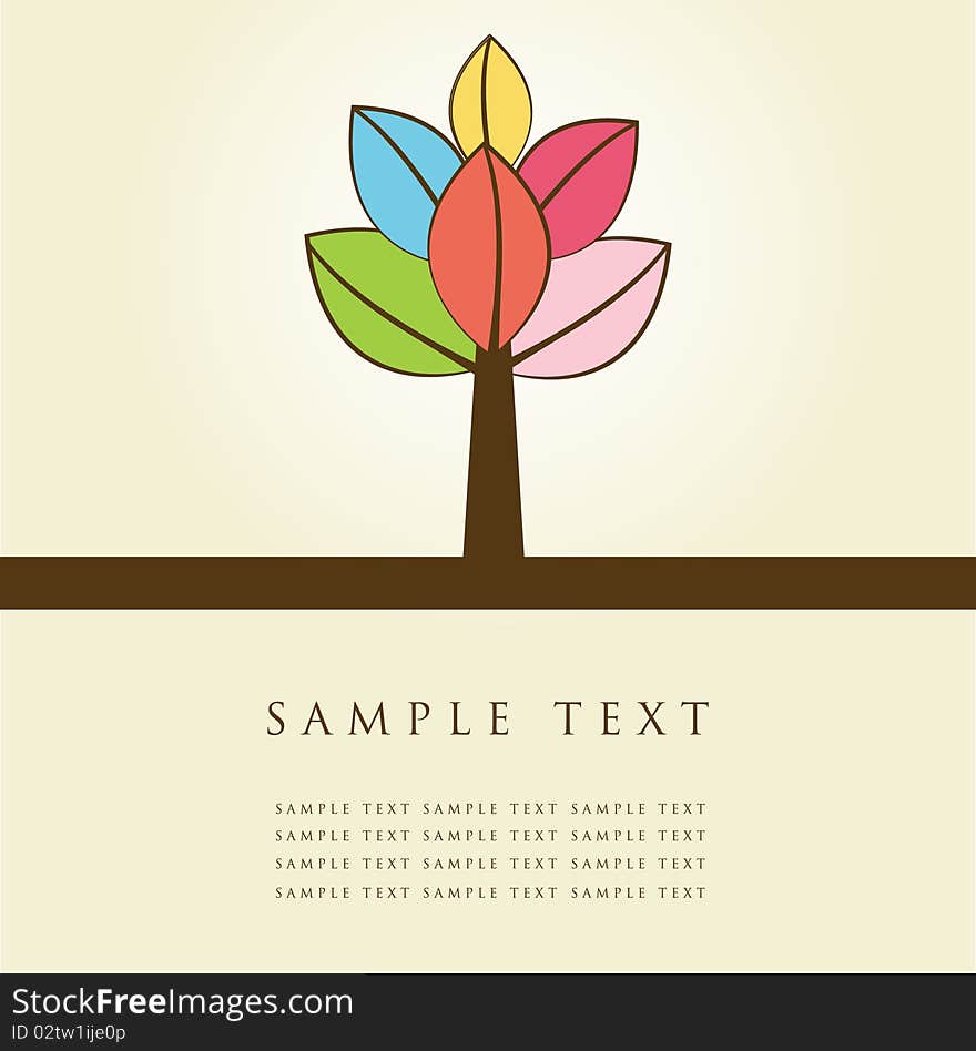 Abstract background with tree.