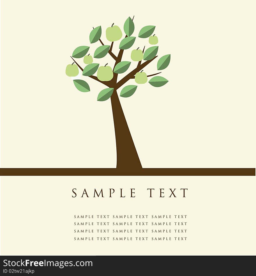 Abstract background with tree.