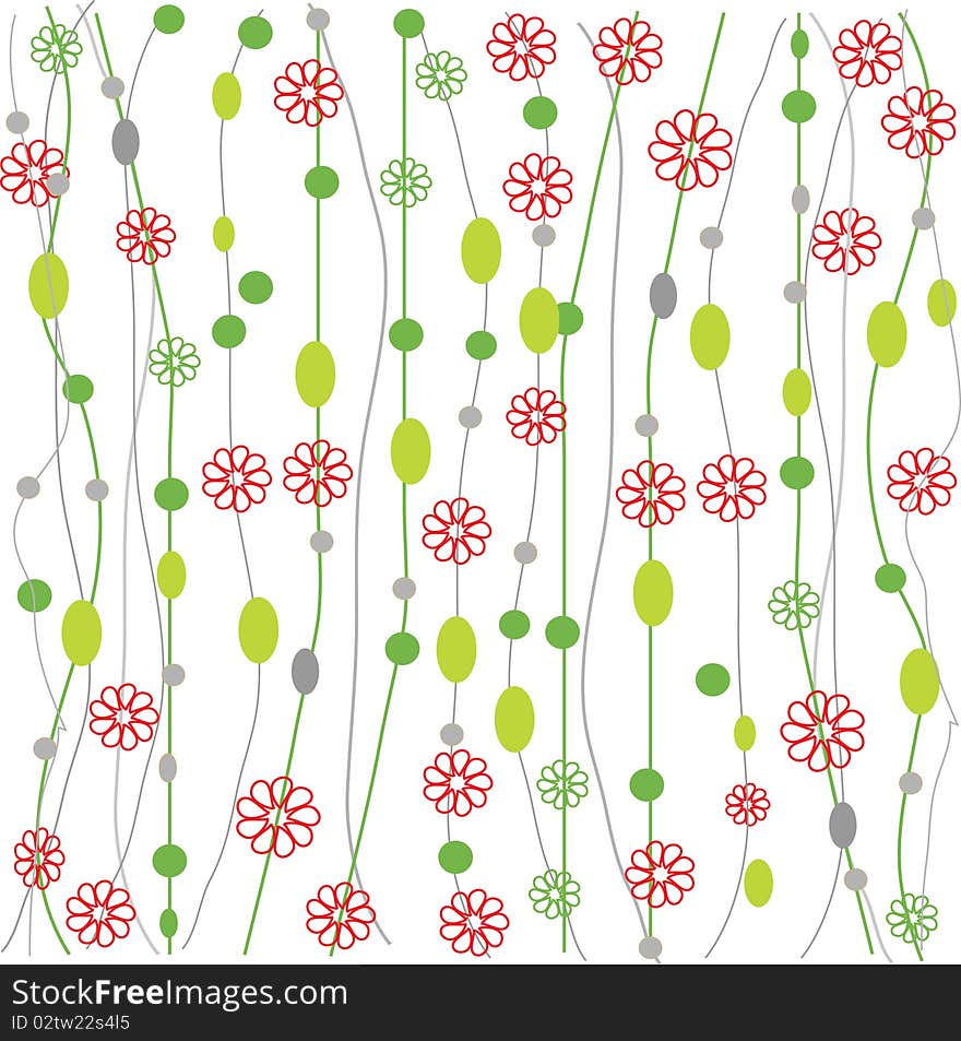 Abstract Vintage Floral Background