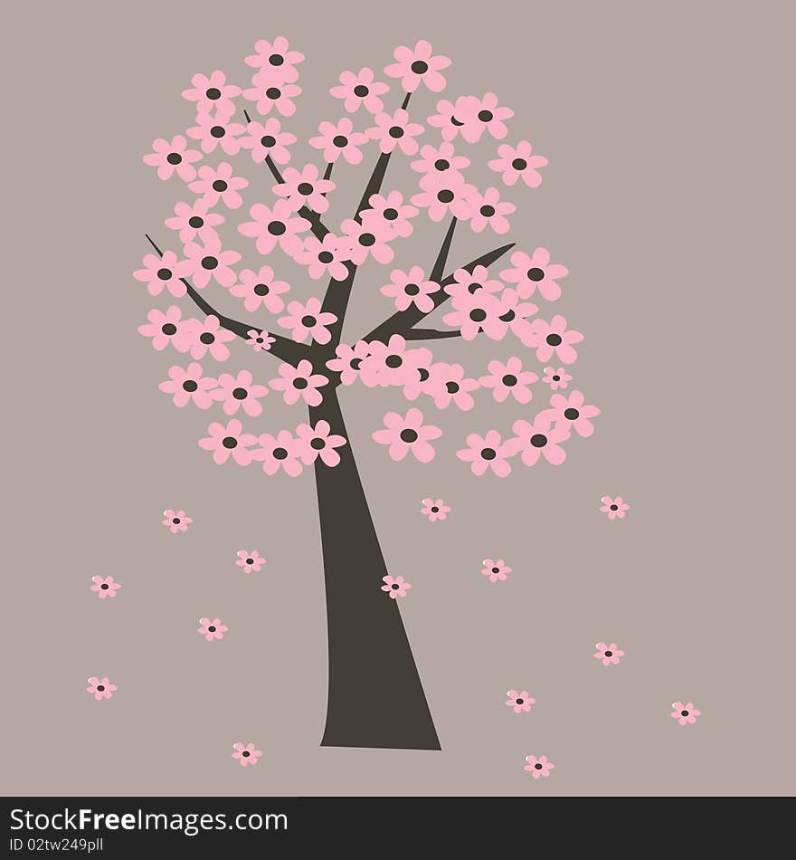 Abstract Background With Tree.