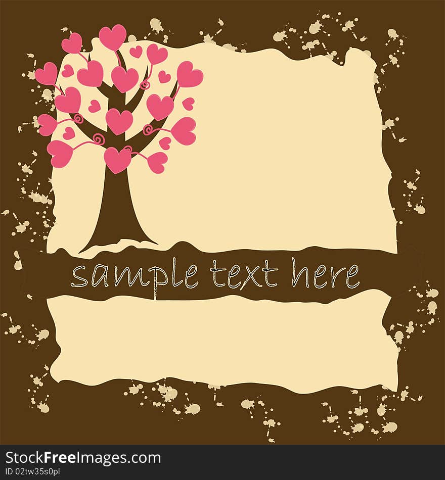 Abstract grunge background with tree. Abstract grunge background with tree.