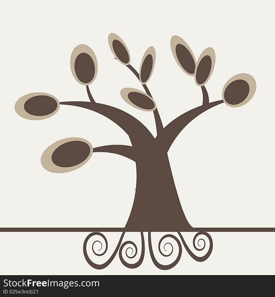 Abstract background with tree.