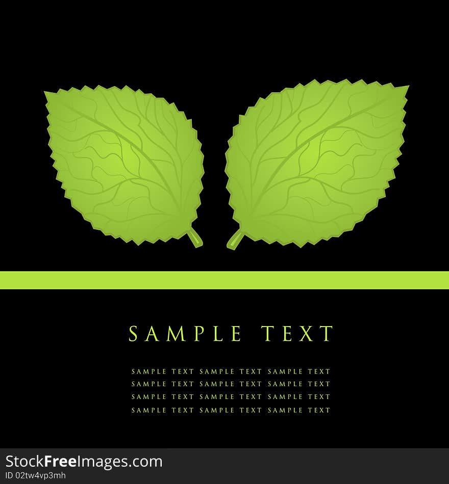 Green leaves card.