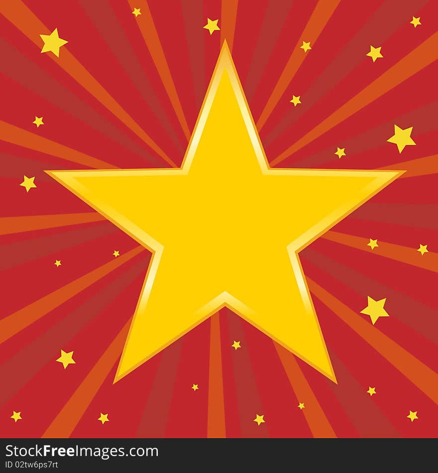 Golden star symbol theme traditional. Golden star symbol theme traditional.