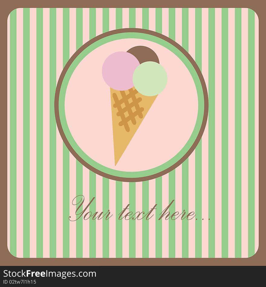 Ice Cream Greeting Card