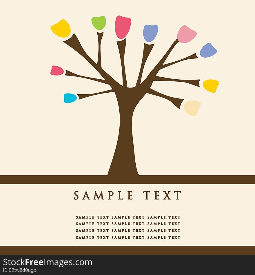 Abstract background with tree.