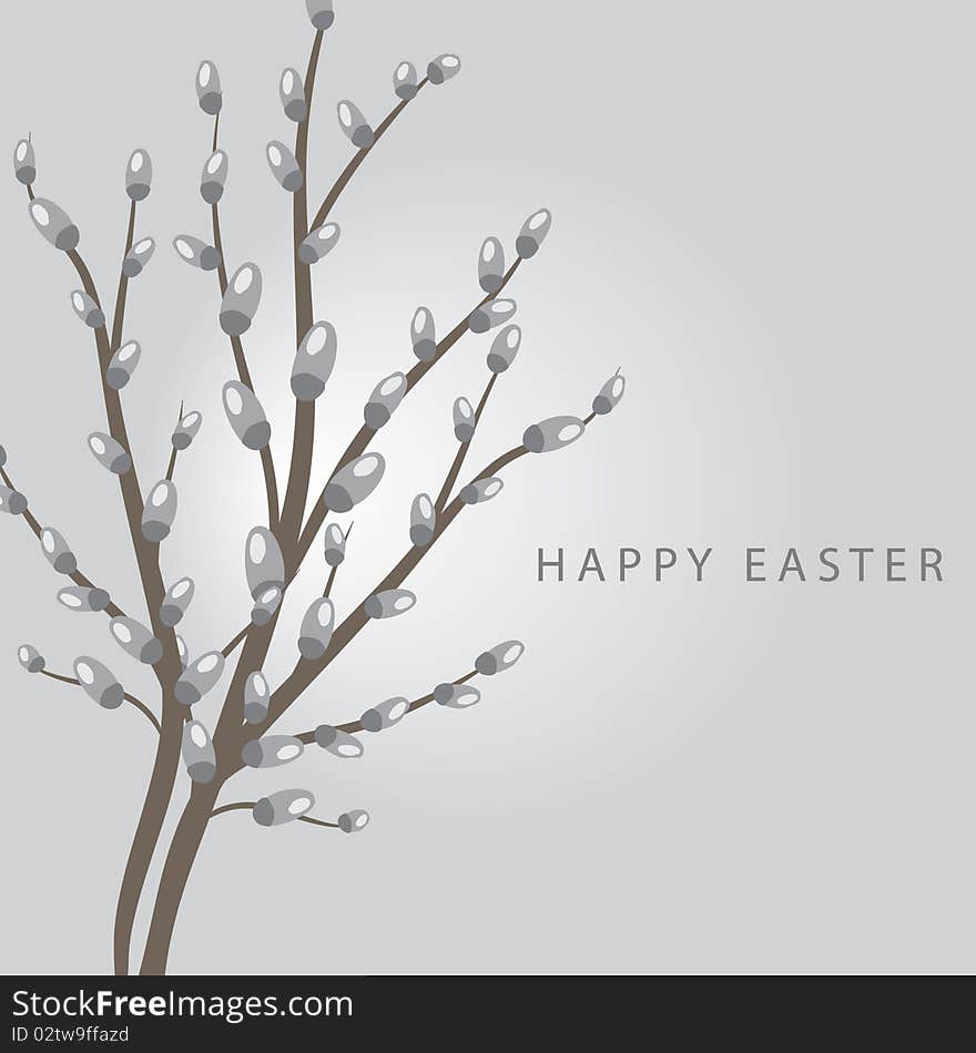 Easter card with happy holiday joy