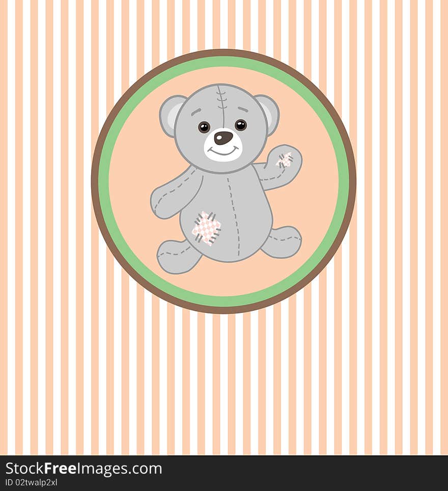 Cute  teddy bear with patch