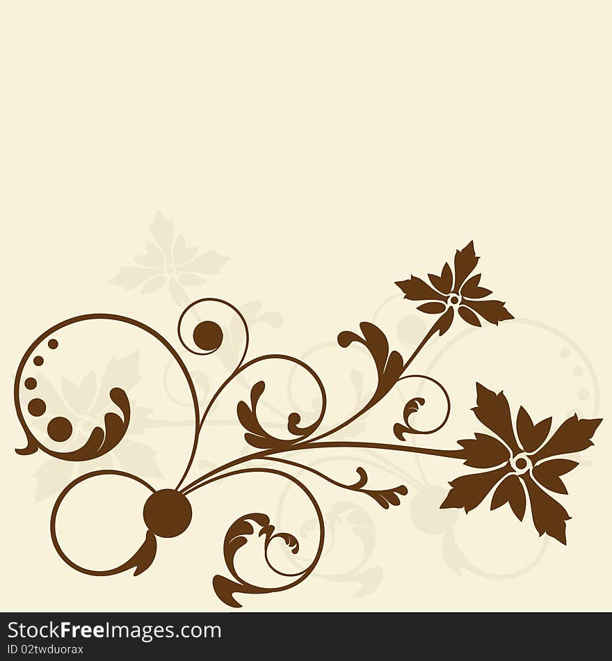 Vintage Background With Abstract  Flower