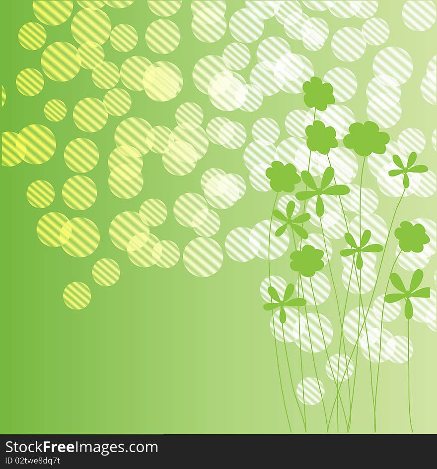 Abstract dark floral background with small lights