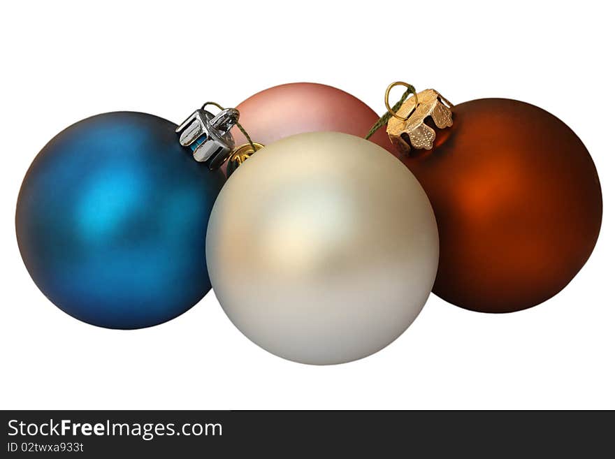 Christmas balls on white background. Christmas balls on white background.