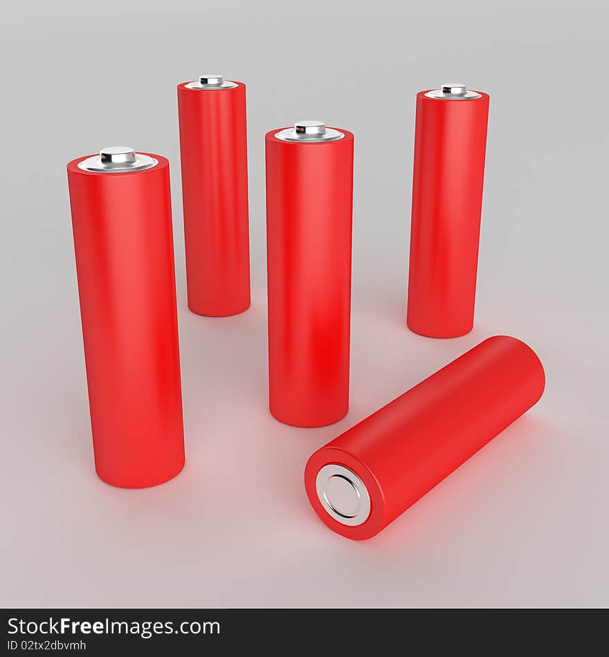 Red AA Batteries