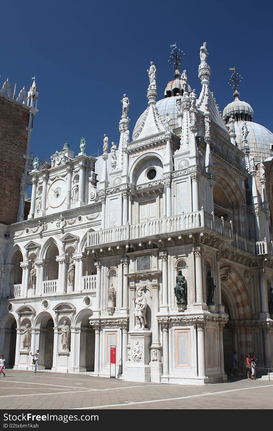 Part of the view in the courtyard of the Venetian Doge's Palace. Part of the view in the courtyard of the Venetian Doge's Palace