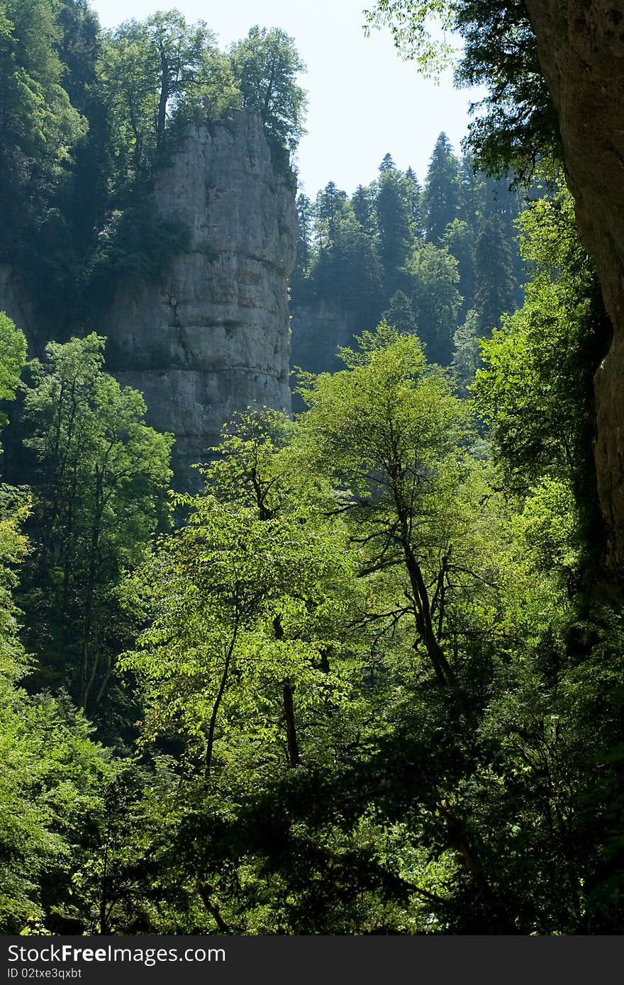 Landscape in mountains