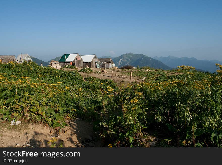 Landscape in mountains