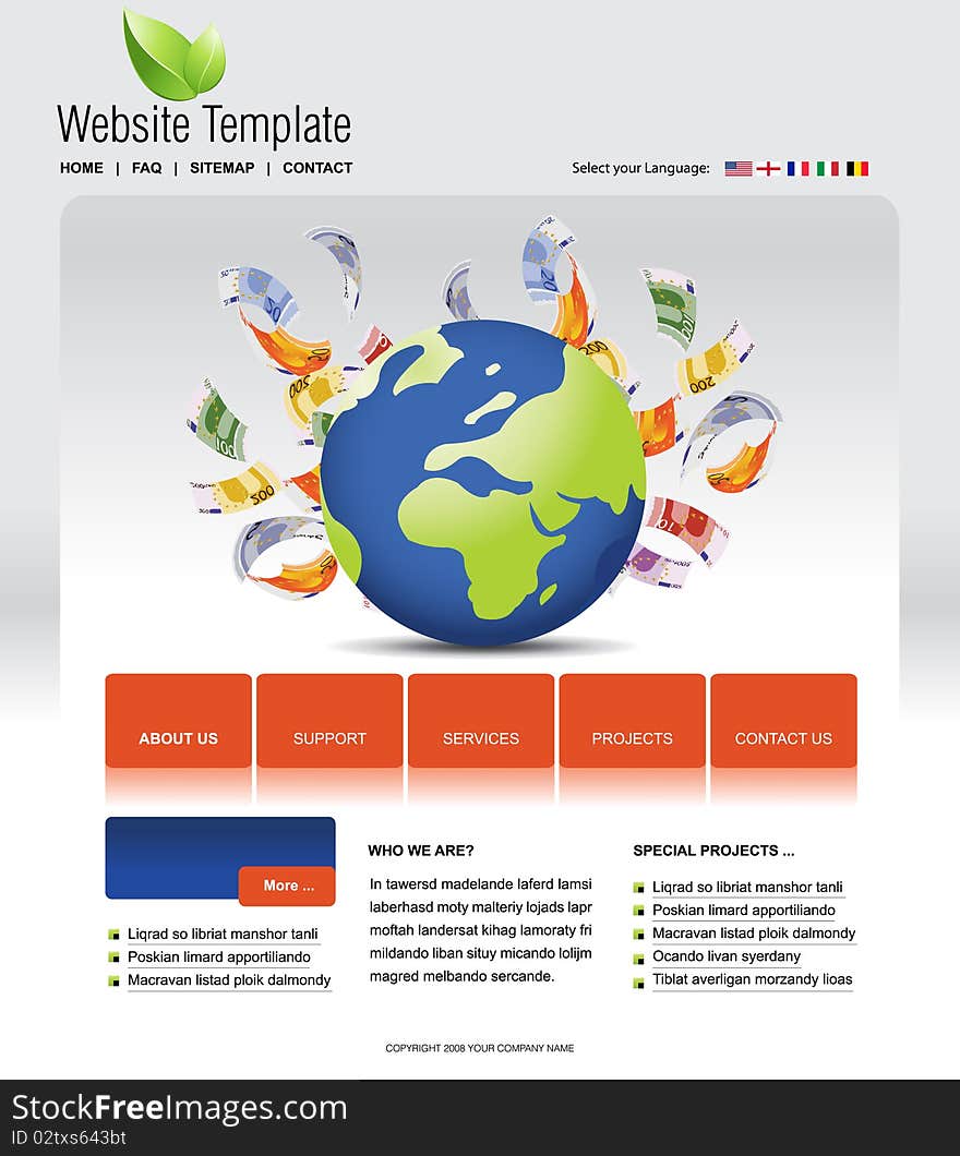 Website template