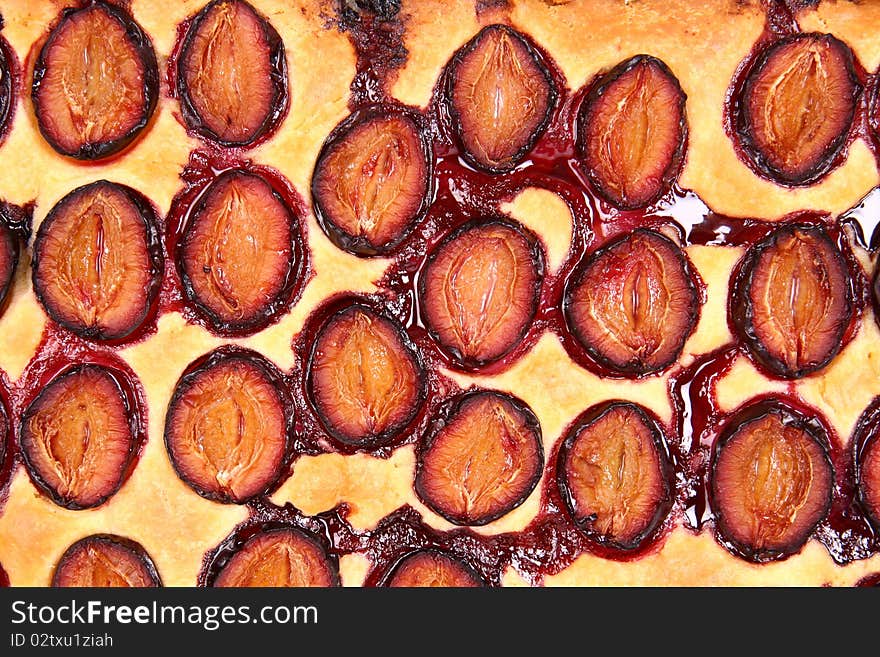 Plum Pie in close up