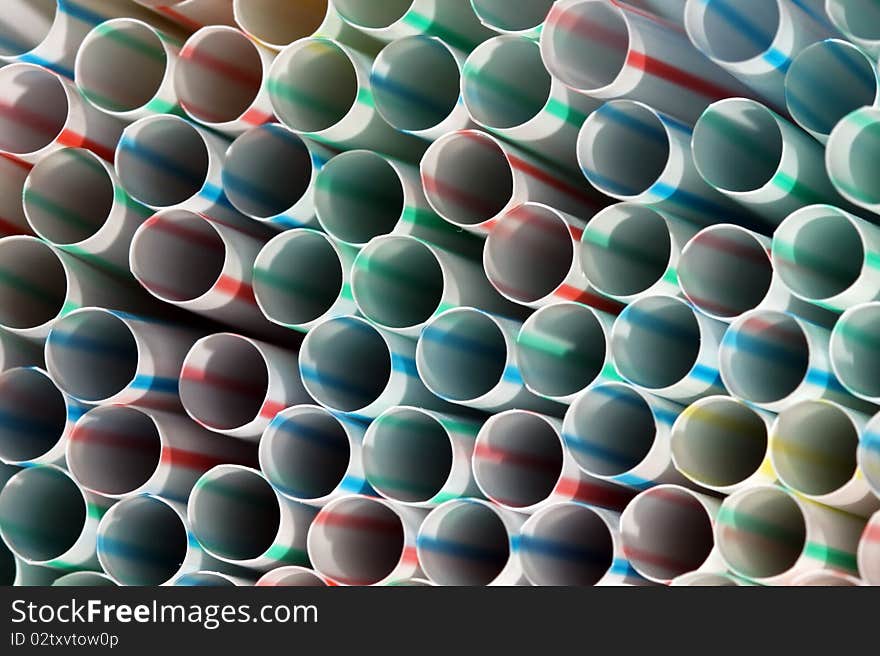 Colorful straws.