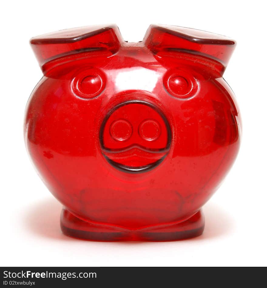 A red piggy bank for the money saving mind set.