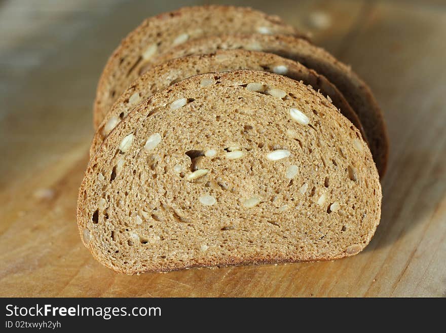 Black bread with seeds