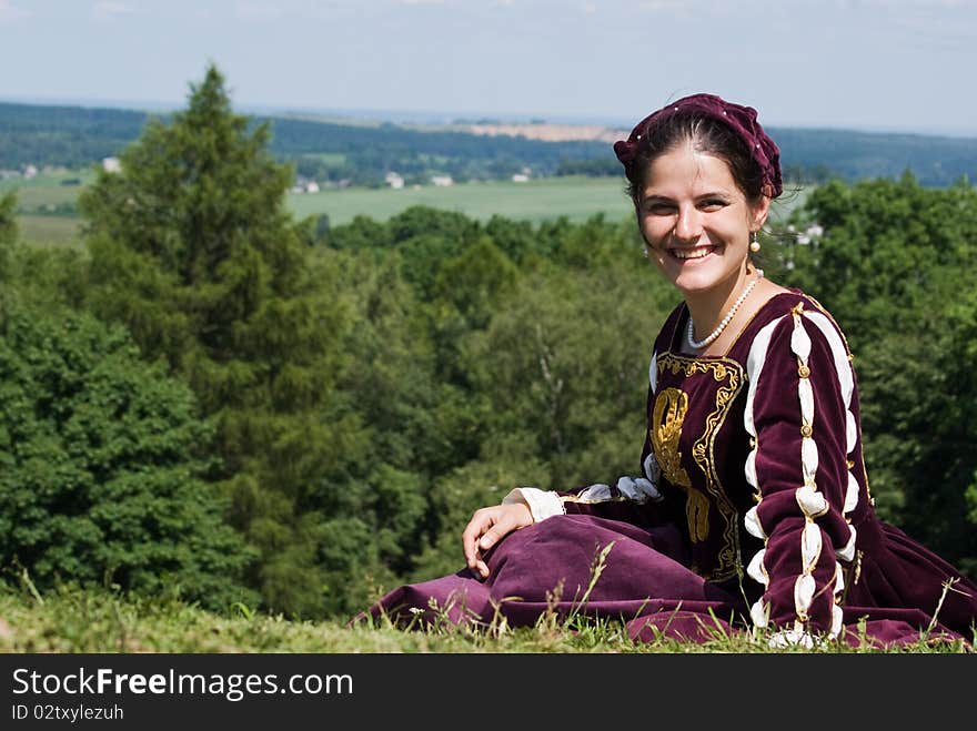 Young woman in renaissance dress