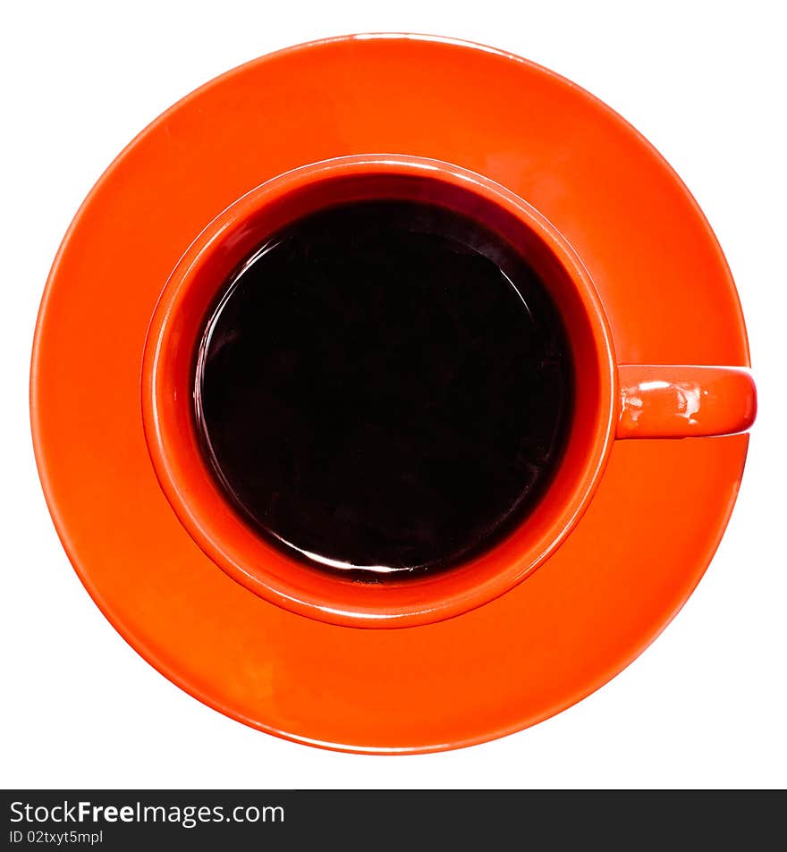 Coffee cup on white background