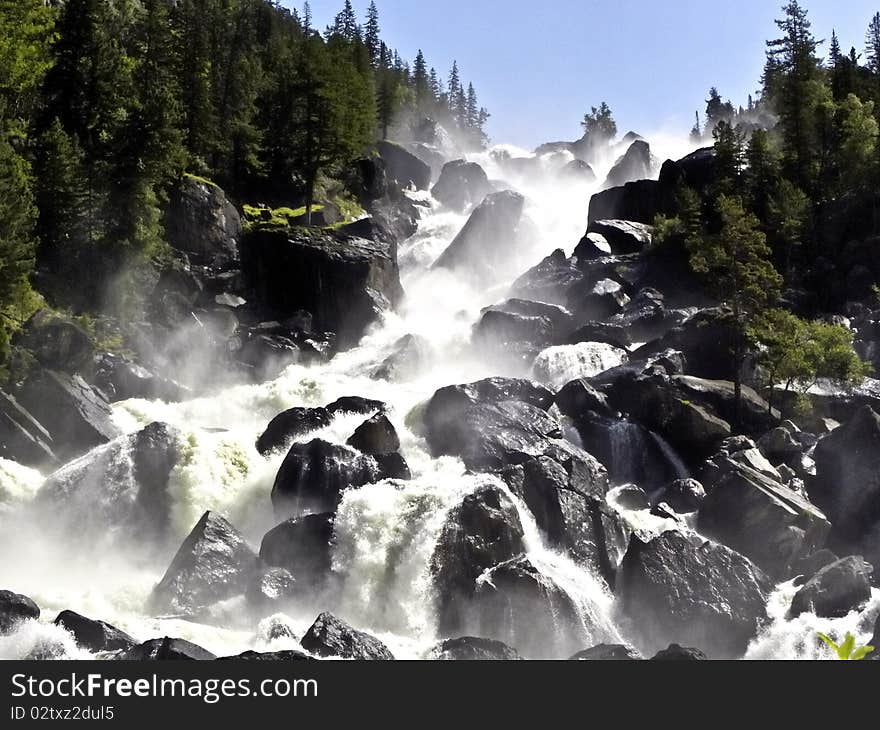 Mountain Altai. Falls of Uchar