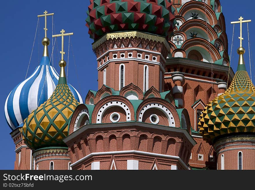 Fragment of St. Basil's in Moscow on Red Square. Russia. Fragment of St. Basil's in Moscow on Red Square. Russia.